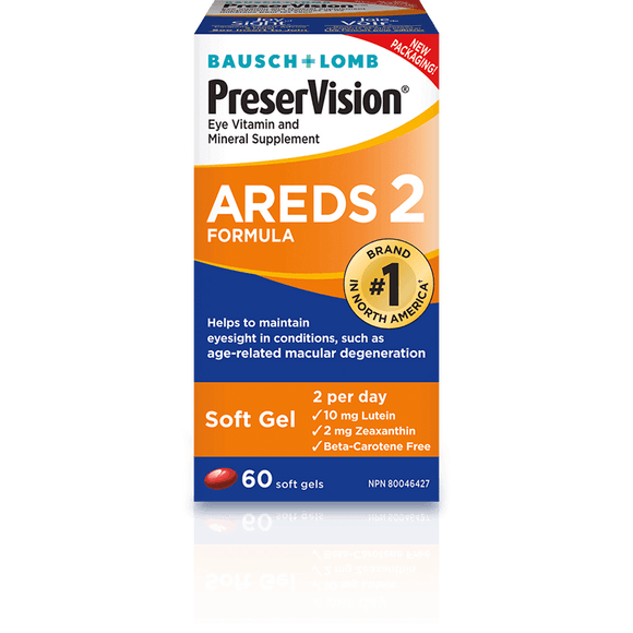 Bausch & Lomb PreserVision® AREDS 2 Eye Vitamin and Mineral Supplement